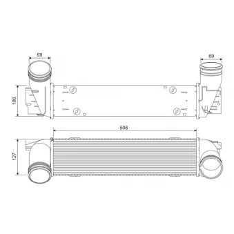 Intercooler, échangeur VALEO 818392