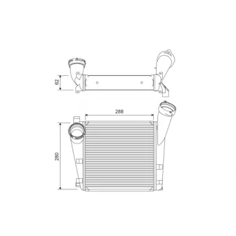Intercooler, échangeur VALEO 818394