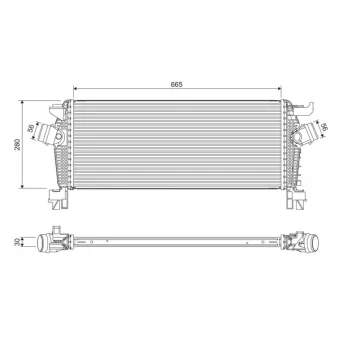 Intercooler, échangeur VALEO 818396