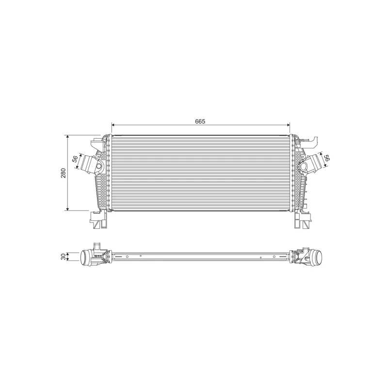 Intercooler, échangeur VALEO 818396