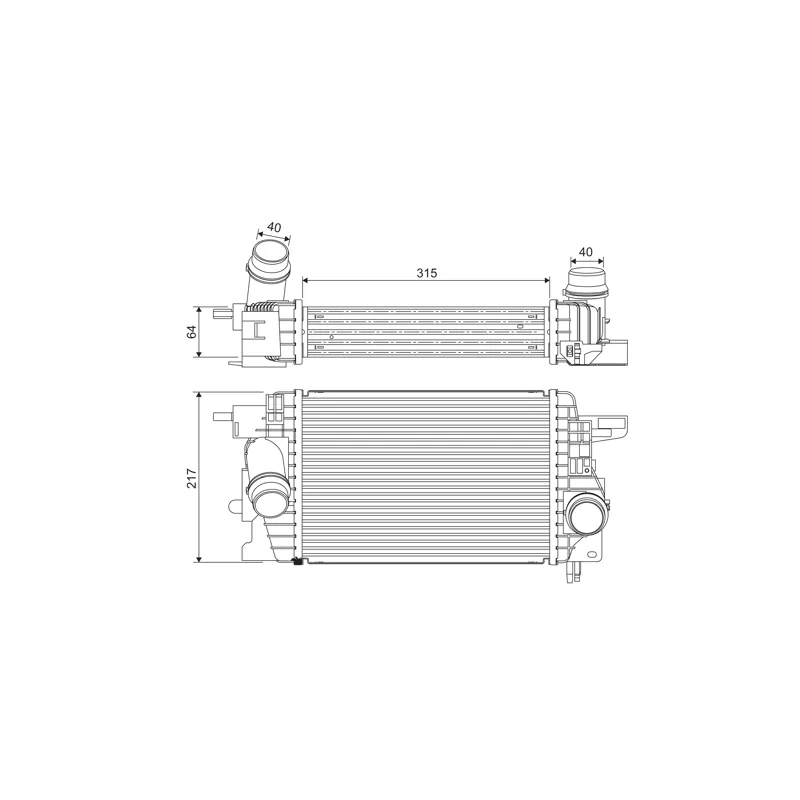 Intercooler, échangeur VALEO 818399