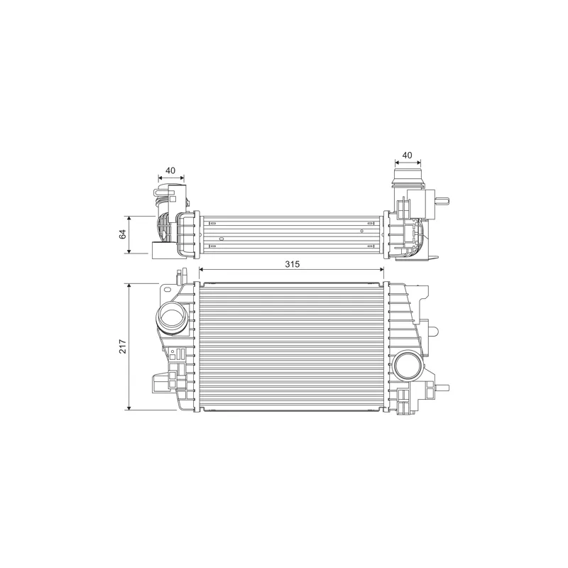 Intercooler, échangeur VALEO 818537