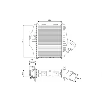 Intercooler, échangeur VALEO 818543