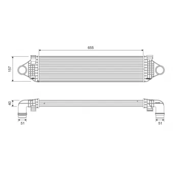 Intercooler, échangeur VALEO 818689