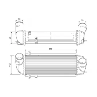 Intercooler, échangeur VALEO 818692