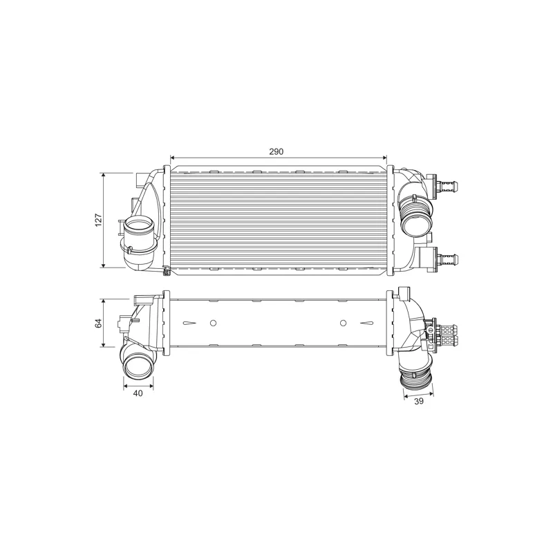 Intercooler, échangeur VALEO 818695