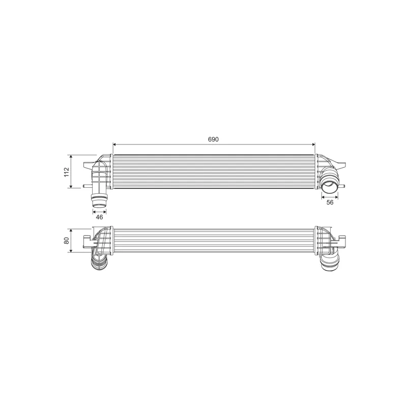 Intercooler, échangeur VALEO 818696