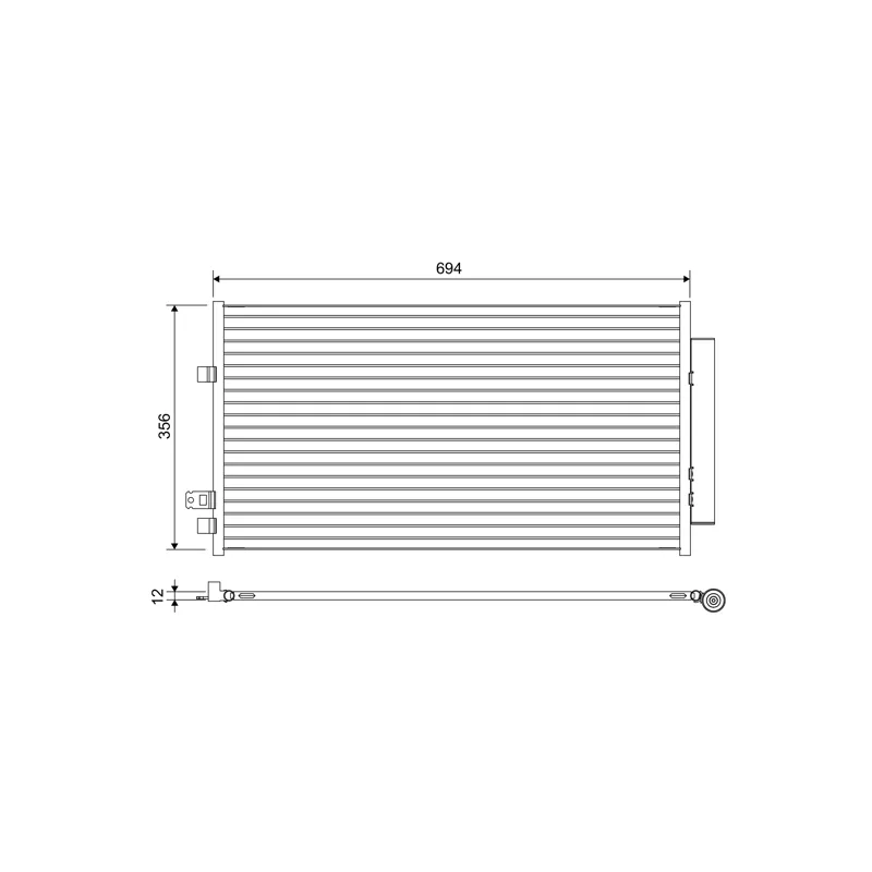 Condenseur, climatisation VALEO 822638
