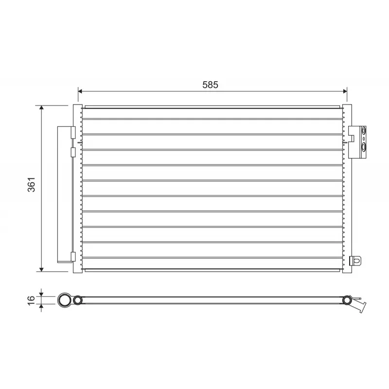Condenseur, climatisation VALEO 822641