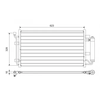 Condenseur, climatisation VALEO 822646