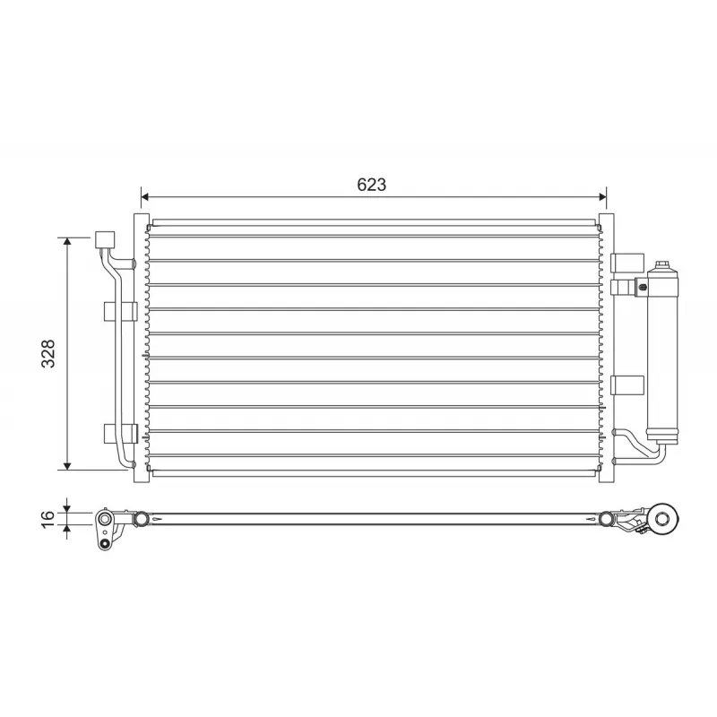 Condenseur, climatisation VALEO 822646