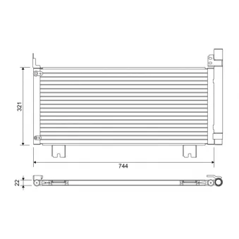 Condenseur, climatisation VALEO 822651