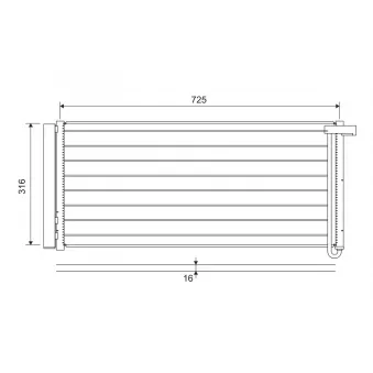 Condenseur, climatisation VALEO 822652