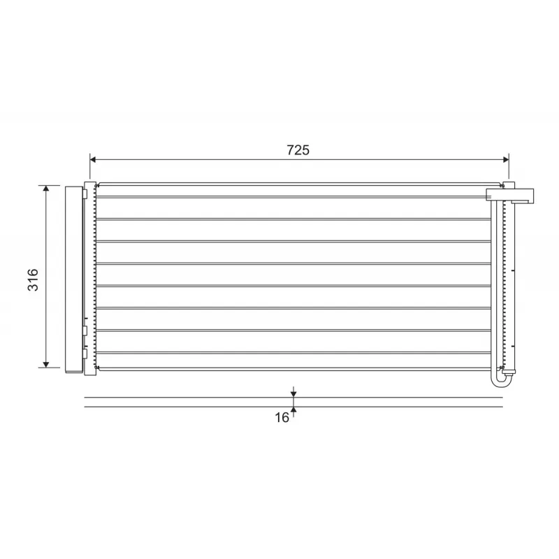 Condenseur, climatisation VALEO 822652