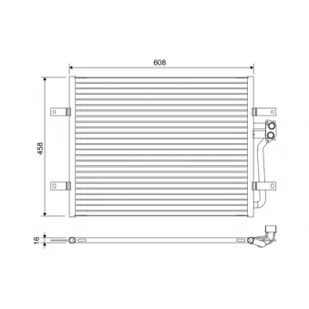Condenseur, climatisation VALEO 822654