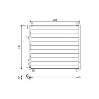 Condenseur, climatisation VALEO 822655