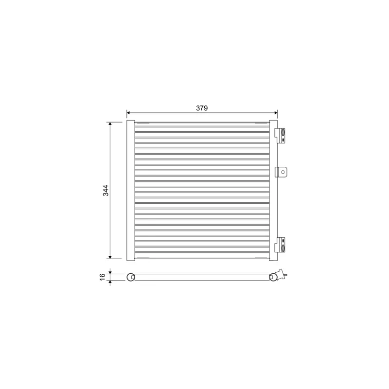 Condenseur, climatisation VALEO 822660