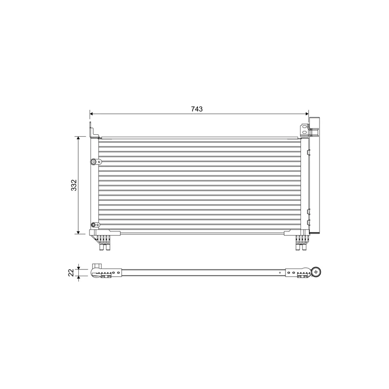 Condenseur, climatisation VALEO 822661