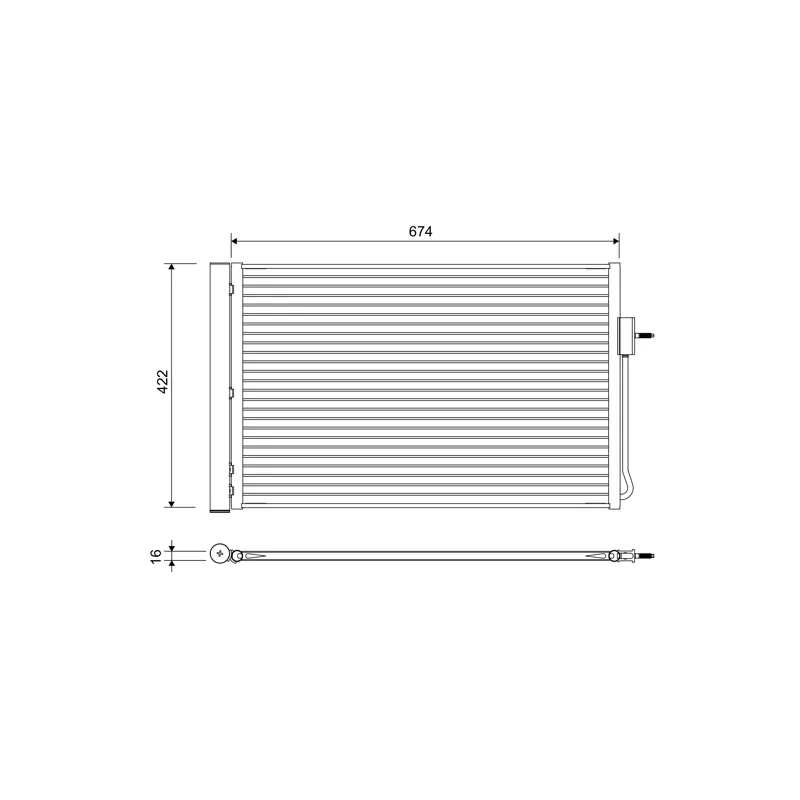 Condenseur, climatisation VALEO 822662