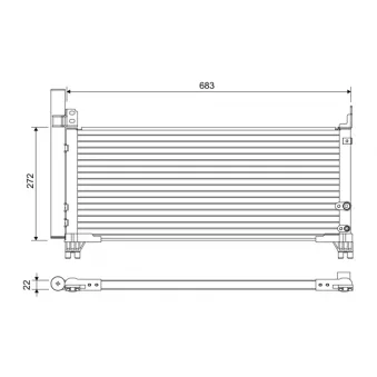 Condenseur, climatisation VALEO 822664