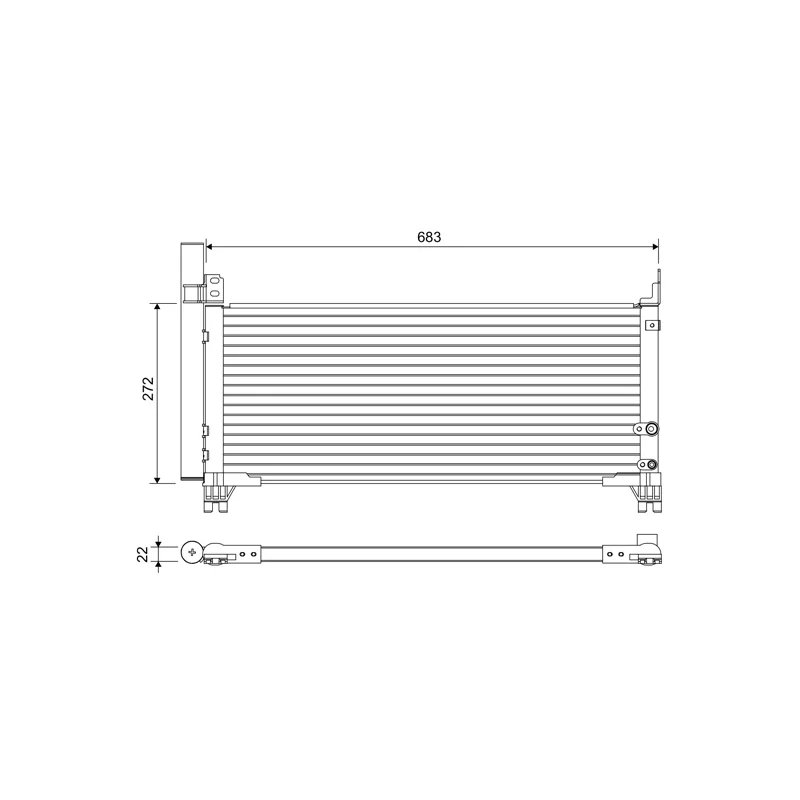 Condenseur, climatisation VALEO 822664