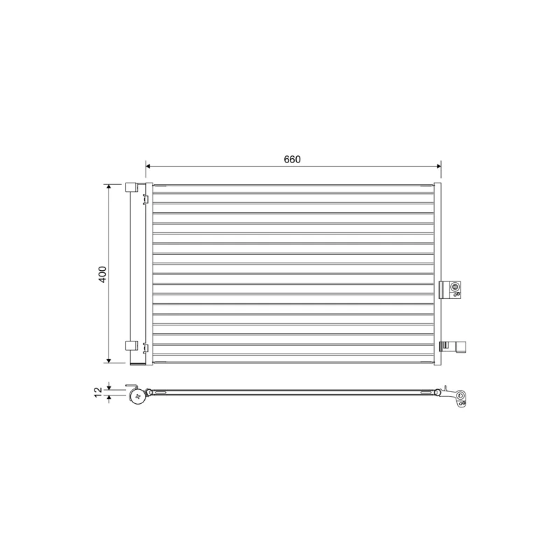 Condenseur, climatisation VALEO 822665