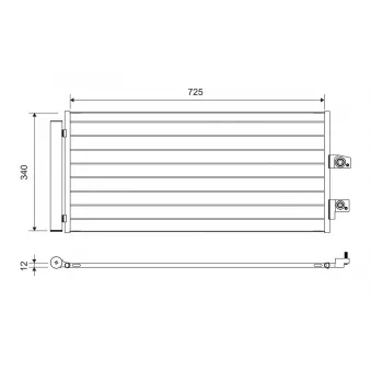 Condenseur, climatisation VALEO 822749