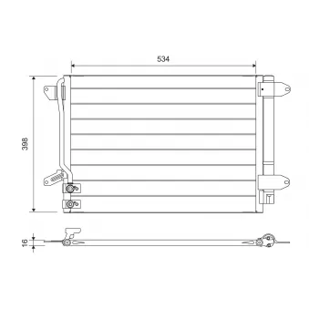 Condenseur, climatisation VALEO 822751