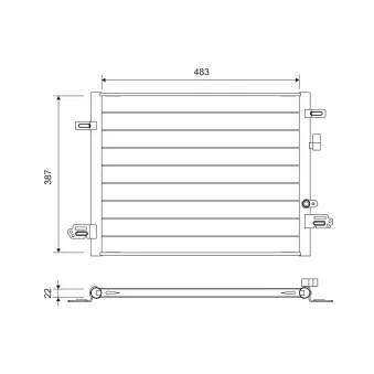 Condenseur, climatisation VALEO 822754