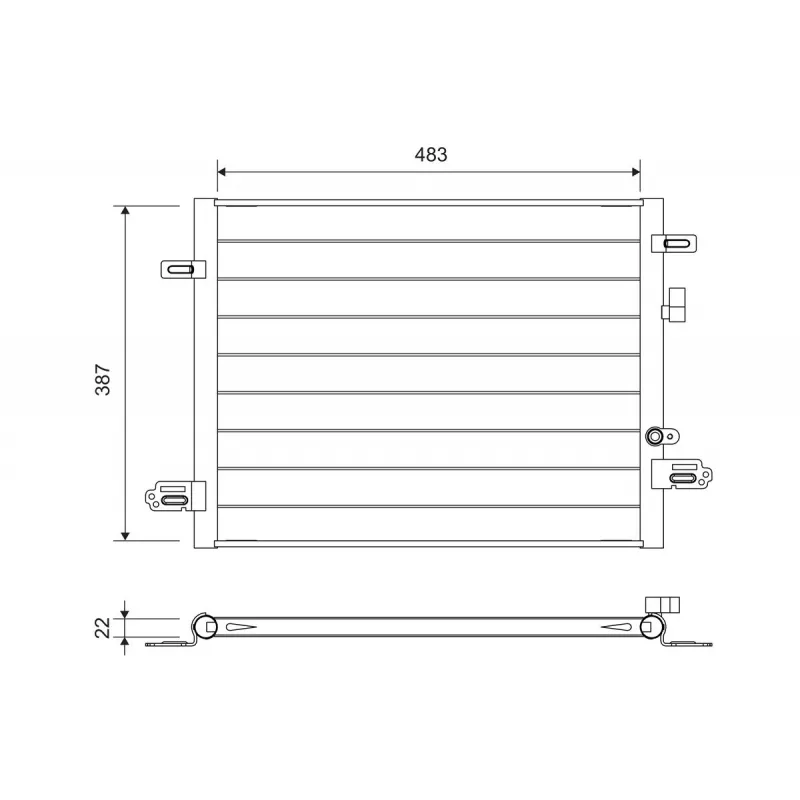 Condenseur, climatisation VALEO 822754