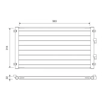 Condenseur, climatisation VALEO 822755