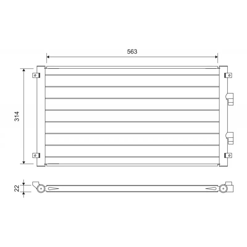 Condenseur, climatisation VALEO 822755