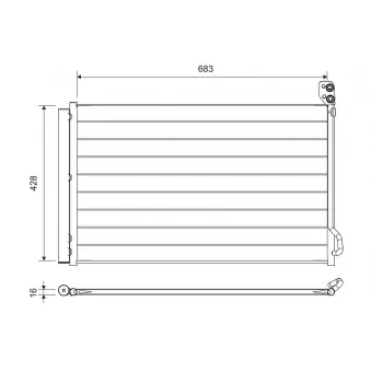 Condenseur, climatisation VALEO 822756