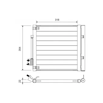Condenseur, climatisation VALEO 822758