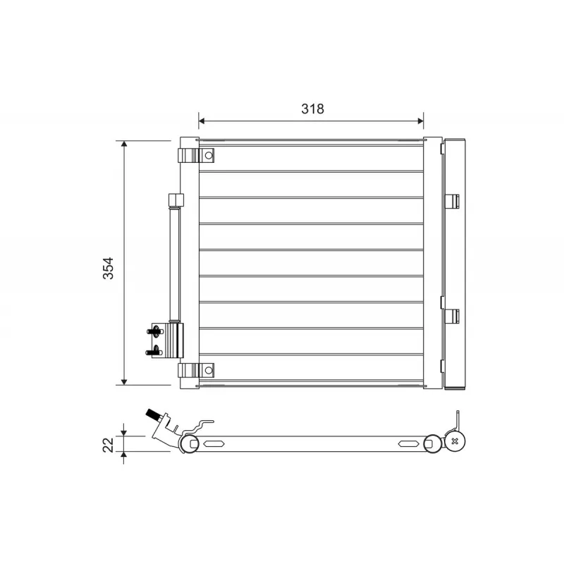 Condenseur, climatisation VALEO 822758