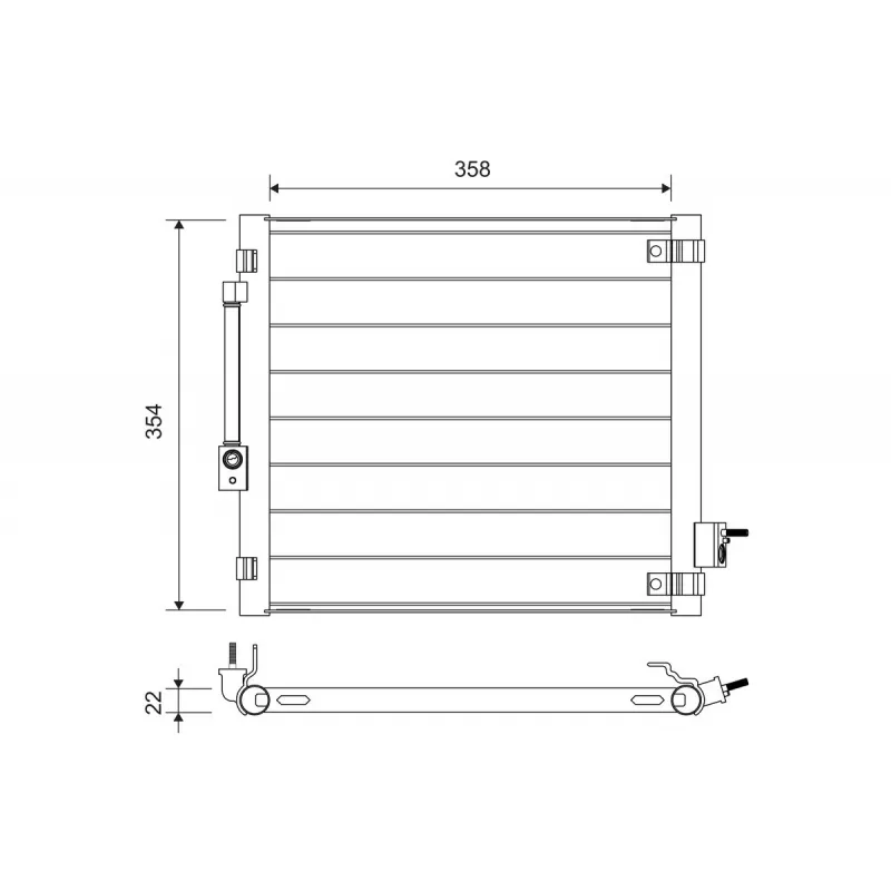 Condenseur, climatisation VALEO 822759