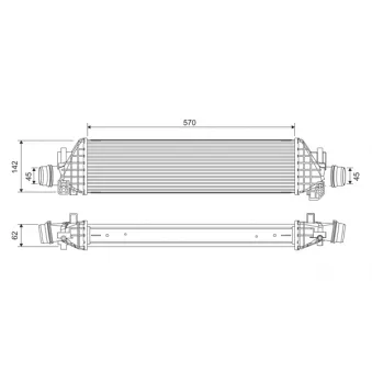 Intercooler, échangeur VALEO 822904