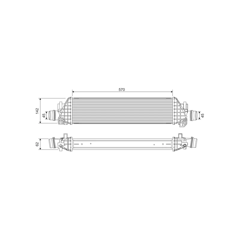 Intercooler, échangeur VALEO 822904