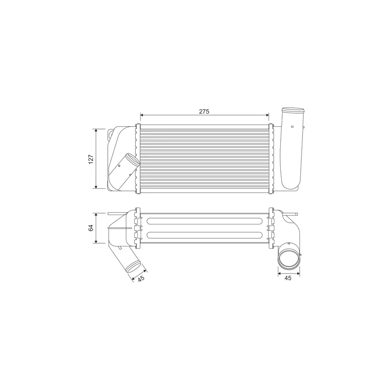 Intercooler, échangeur VALEO 822905