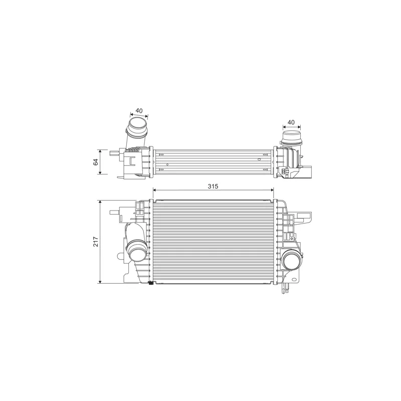 Intercooler, échangeur VALEO 822912