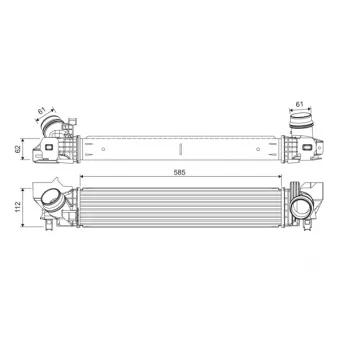 Intercooler, échangeur VALEO 822924