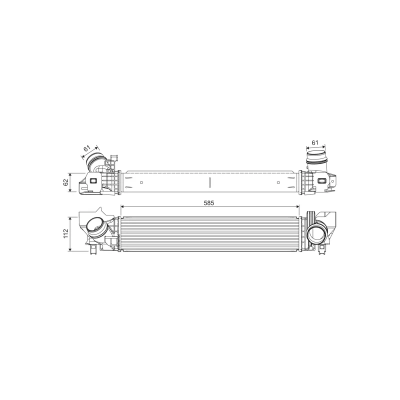 Intercooler, échangeur VALEO 822924