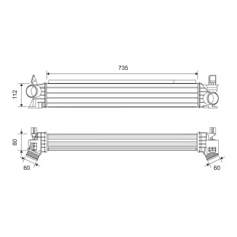Intercooler, échangeur VALEO 822945