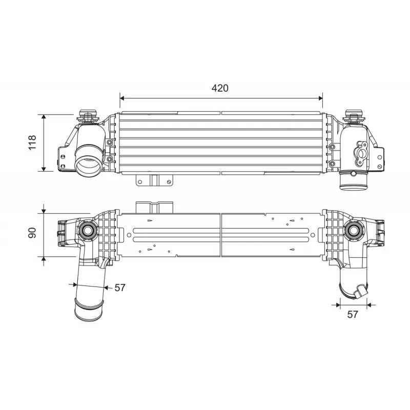 Intercooler, échangeur VALEO 822946