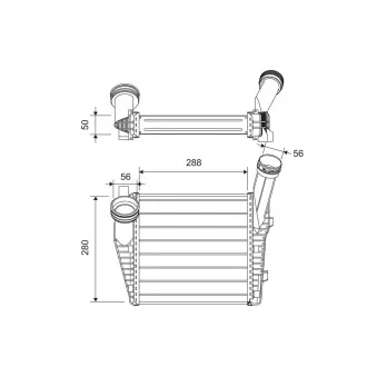 Intercooler, échangeur VALEO 822947