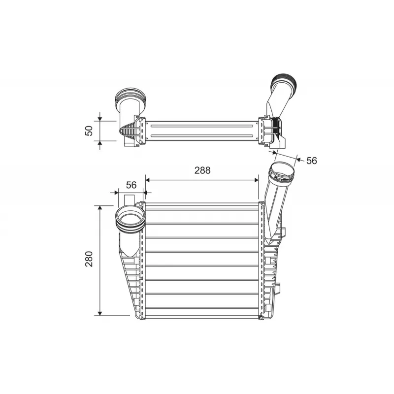 Intercooler, échangeur VALEO 822947