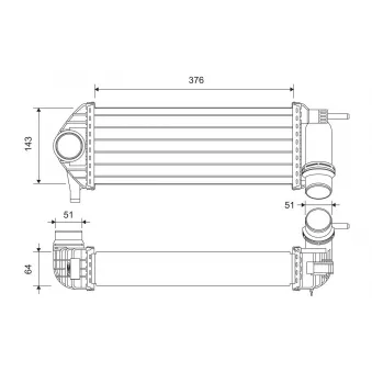 Intercooler, échangeur VALEO 822948