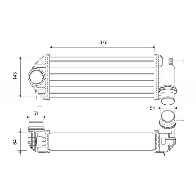 Intercooler, échangeur VALEO 822948