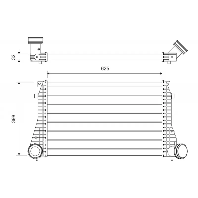 Intercooler, échangeur VALEO 822949
