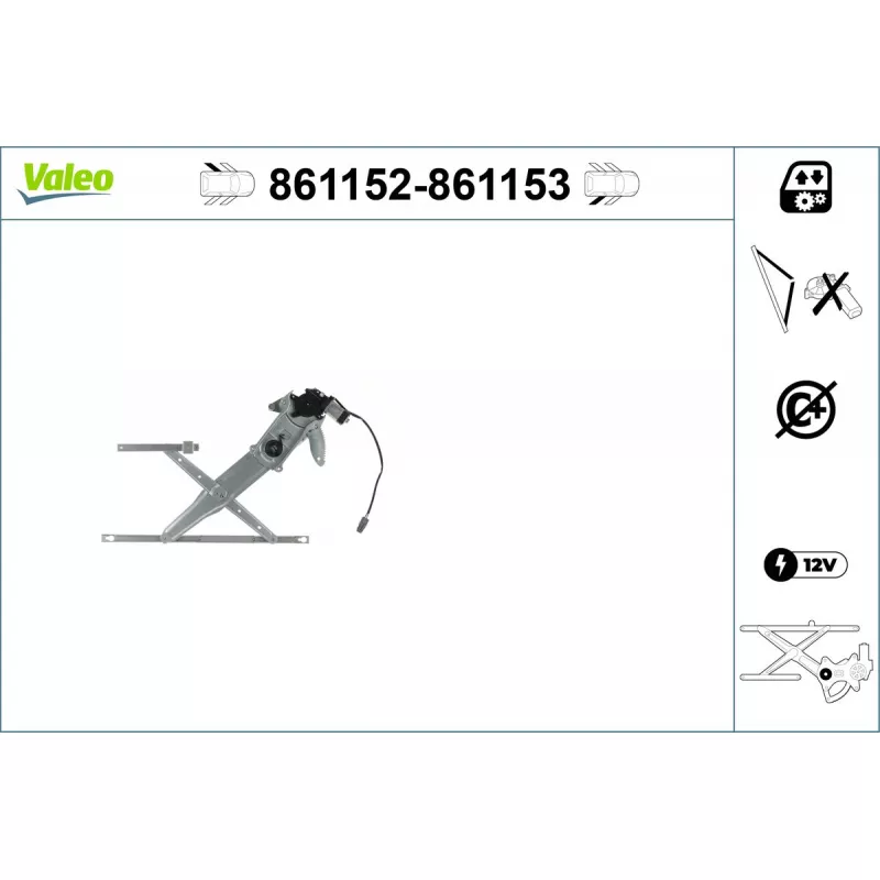 Lève-vitre arrière gauche VALEO 861152